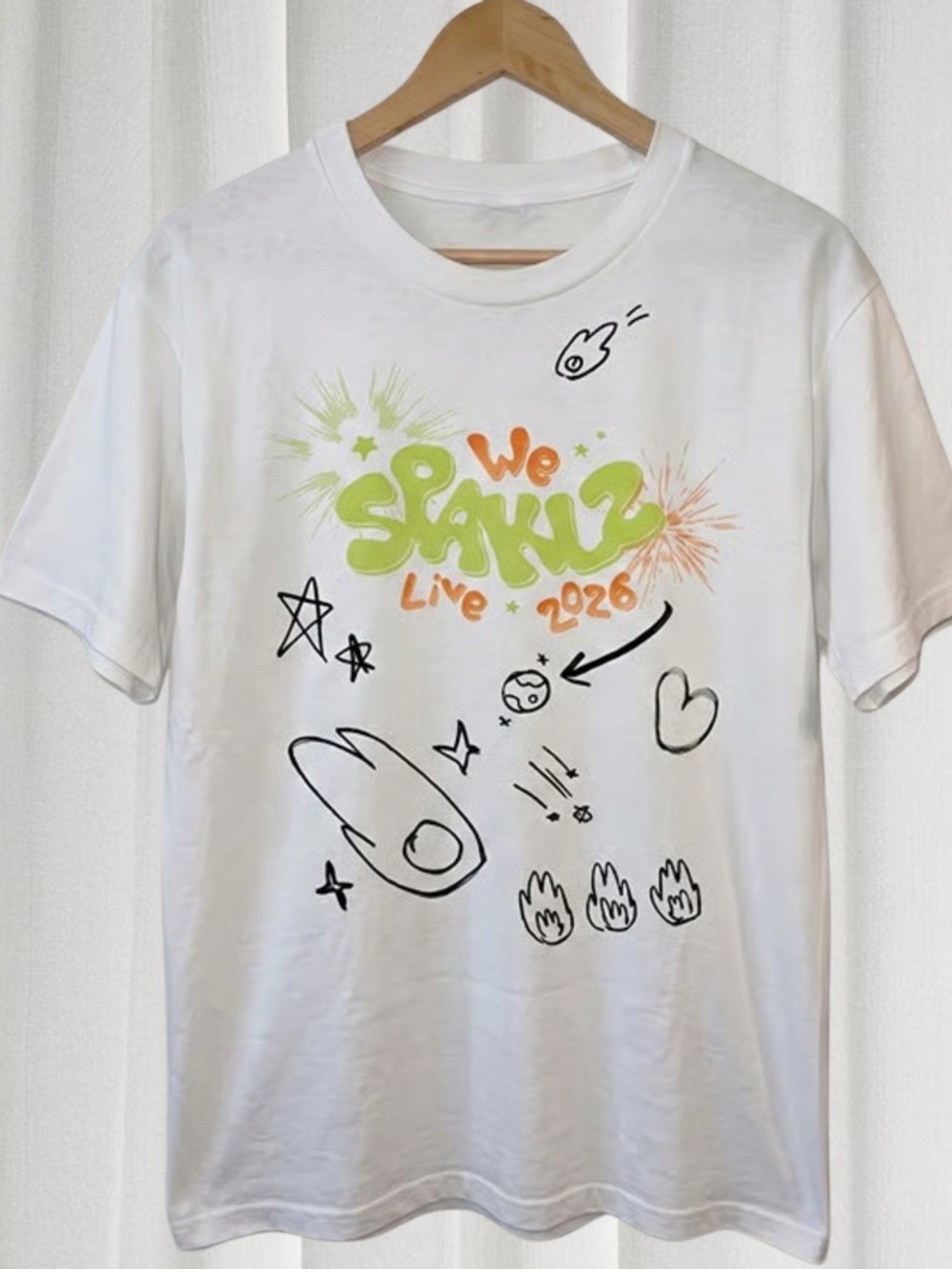 Gildan White Graphic Tee with We Sparkl